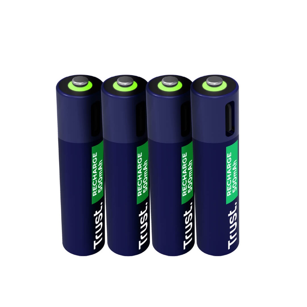 Baterías Recargables tipo C Trust 4 pilas - AAA