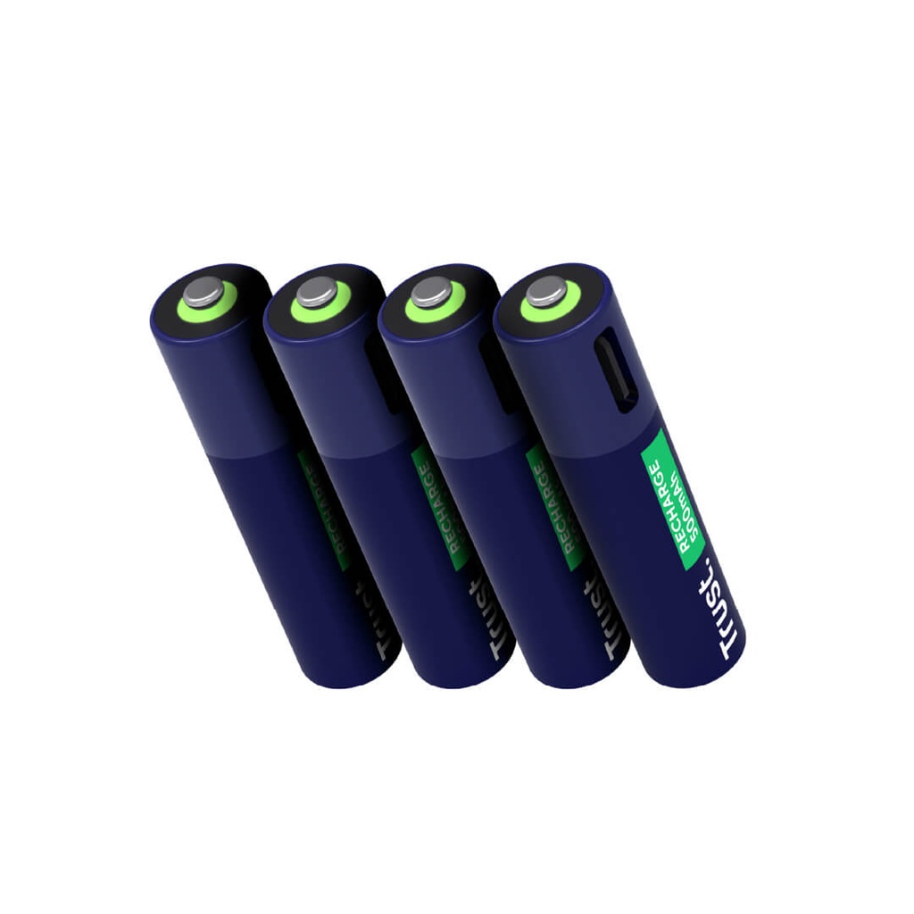Baterías Recargables tipo C Trust 4 pilas - AAA