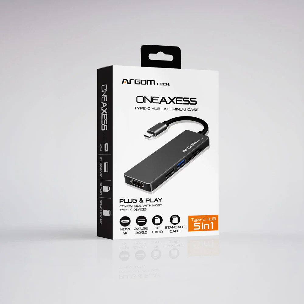 Adaptador multipuertos 5 en 1 Argom One Axess A00575