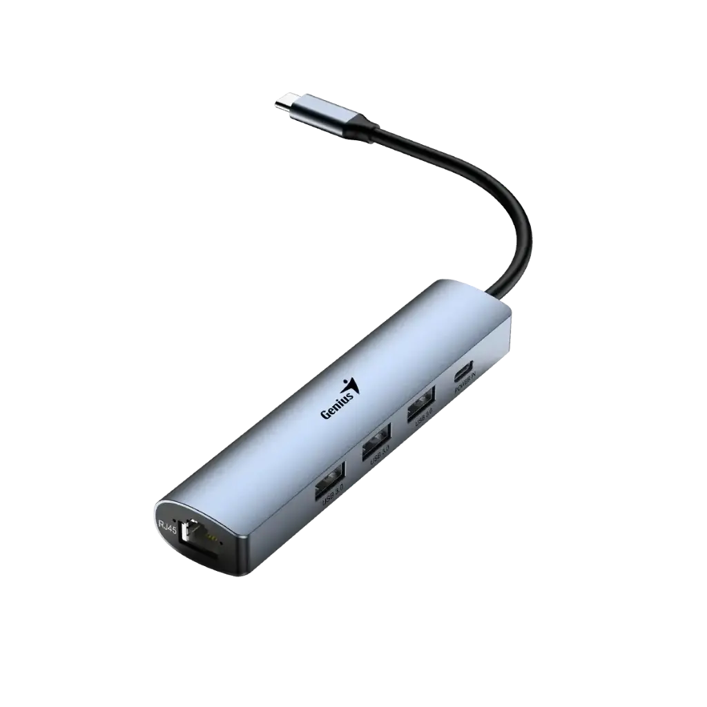 Adaptador multipuertos 5 en 1 Genius HUB UH-545 Ethernet