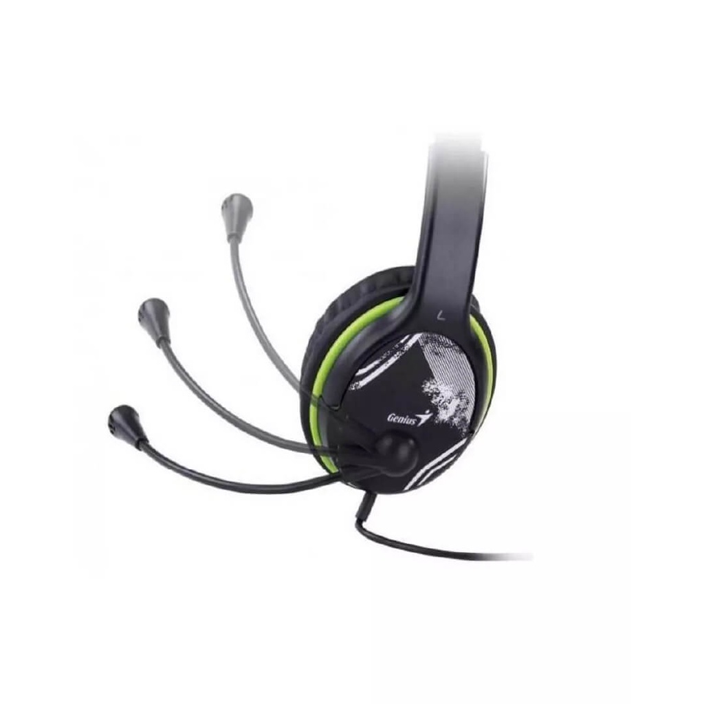 Audifono Diadema Genius HS-400A 2 plug 3.5mm Verde/Negro
