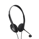 Audifonos Diadema Trust Primo Chat 3.5 Mm Negro Con Microfono, Incluye convertidor a dos Plug