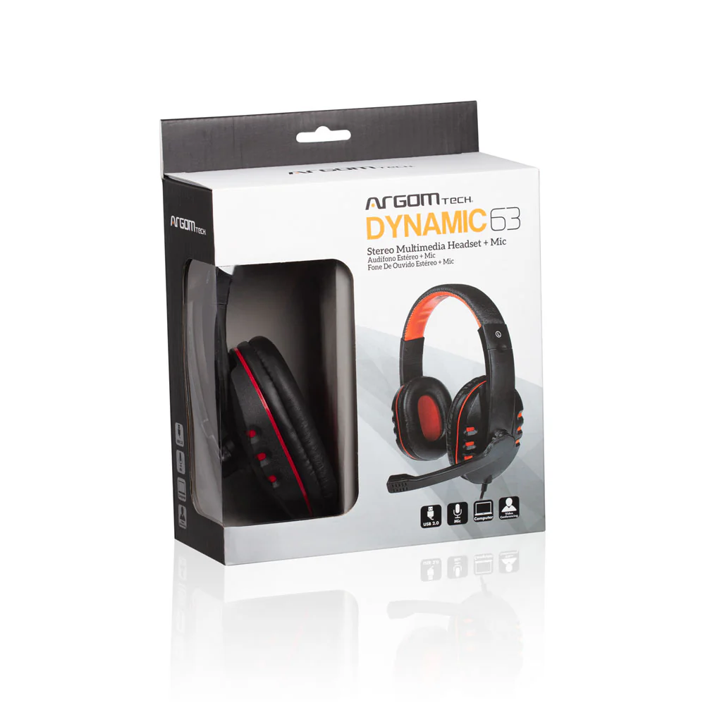 Auriculares estéreo USB con micrófono Argom Dynamic 63 A00045