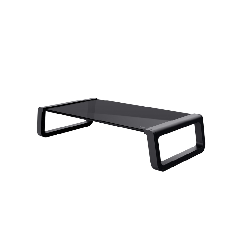 Base Soporte Para Monitor en Cristal Templado Trust Monta Negro