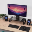 Base Soporte Para Monitor en Cristal Templado Trust Monta Negro