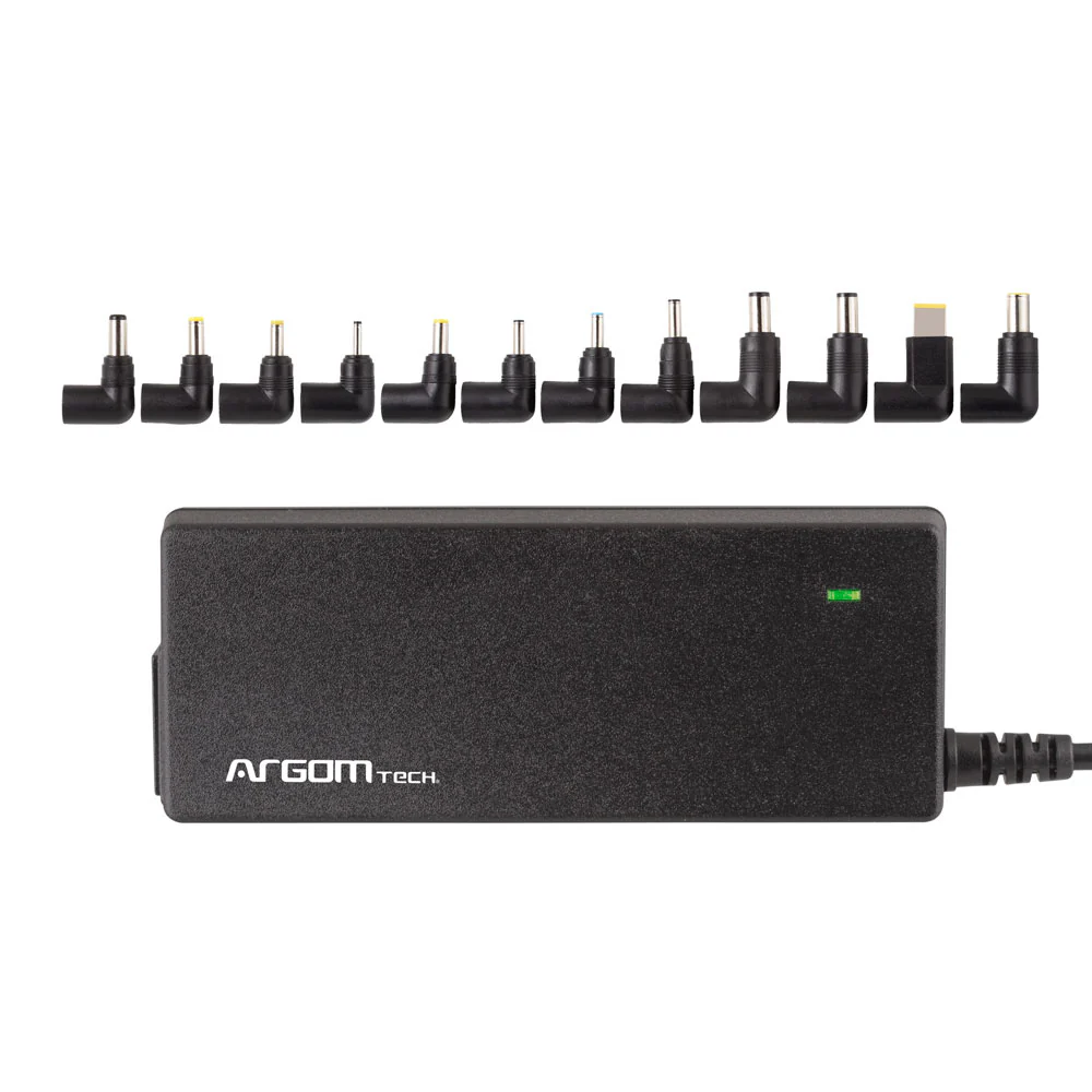 Cargador universal para portátiles 90W con detección automática Argom A00443