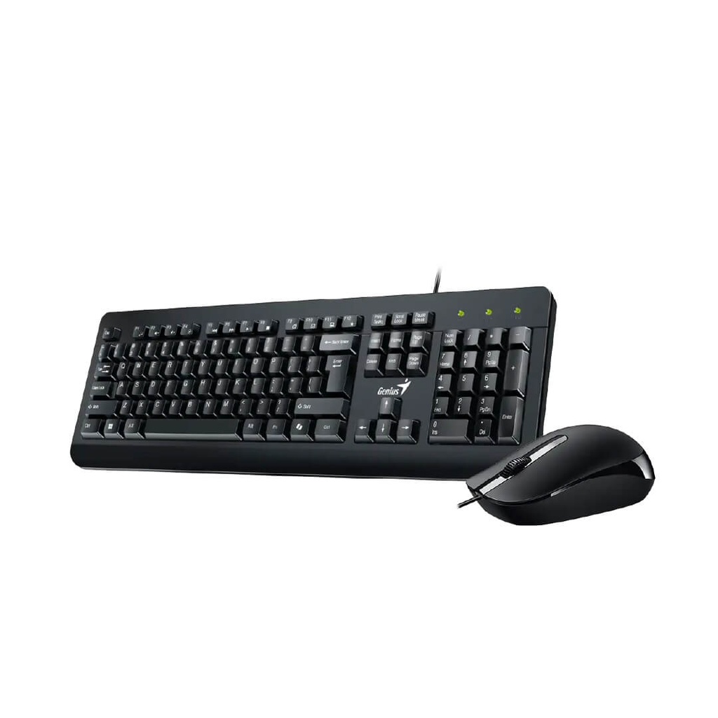 Combo Genius Teclado + Mouse KM-160 Negro Alambrico