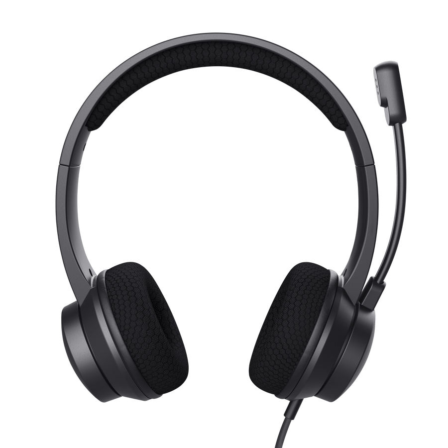 Diadema Trust Ayda Usb  con Micrófono con Cancelación de Ruido Negra PN25089