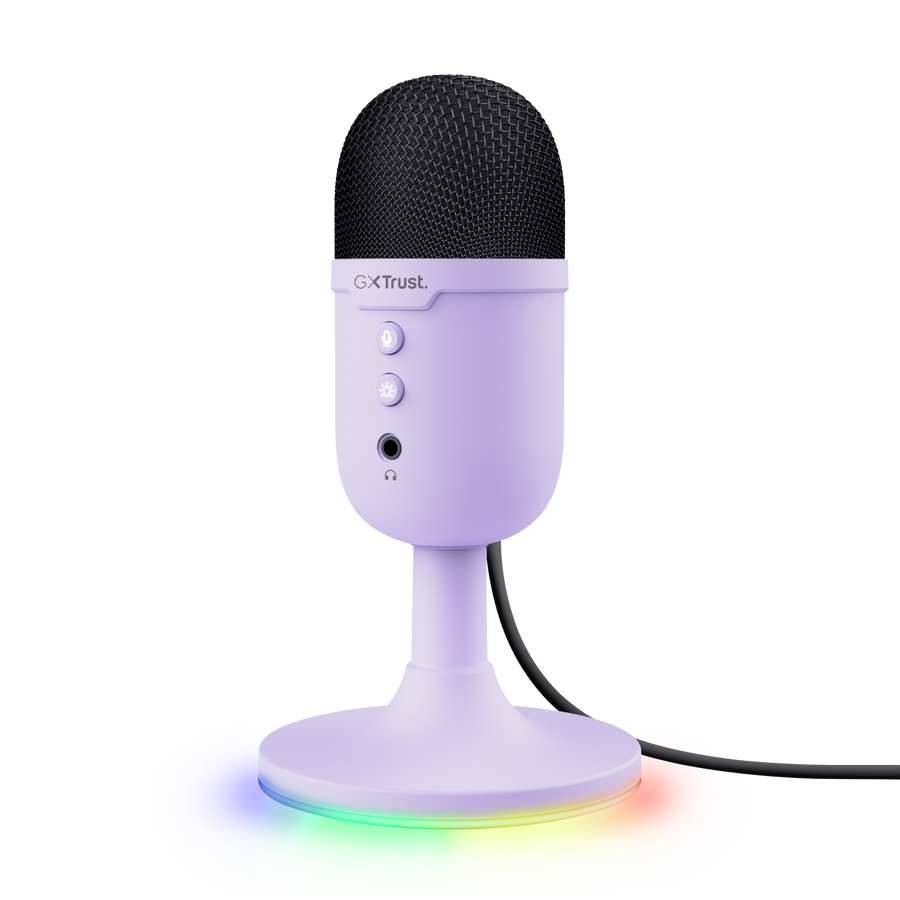 Micrófono Trust Gxt 234 Yunix Streaming Usb Purupura 