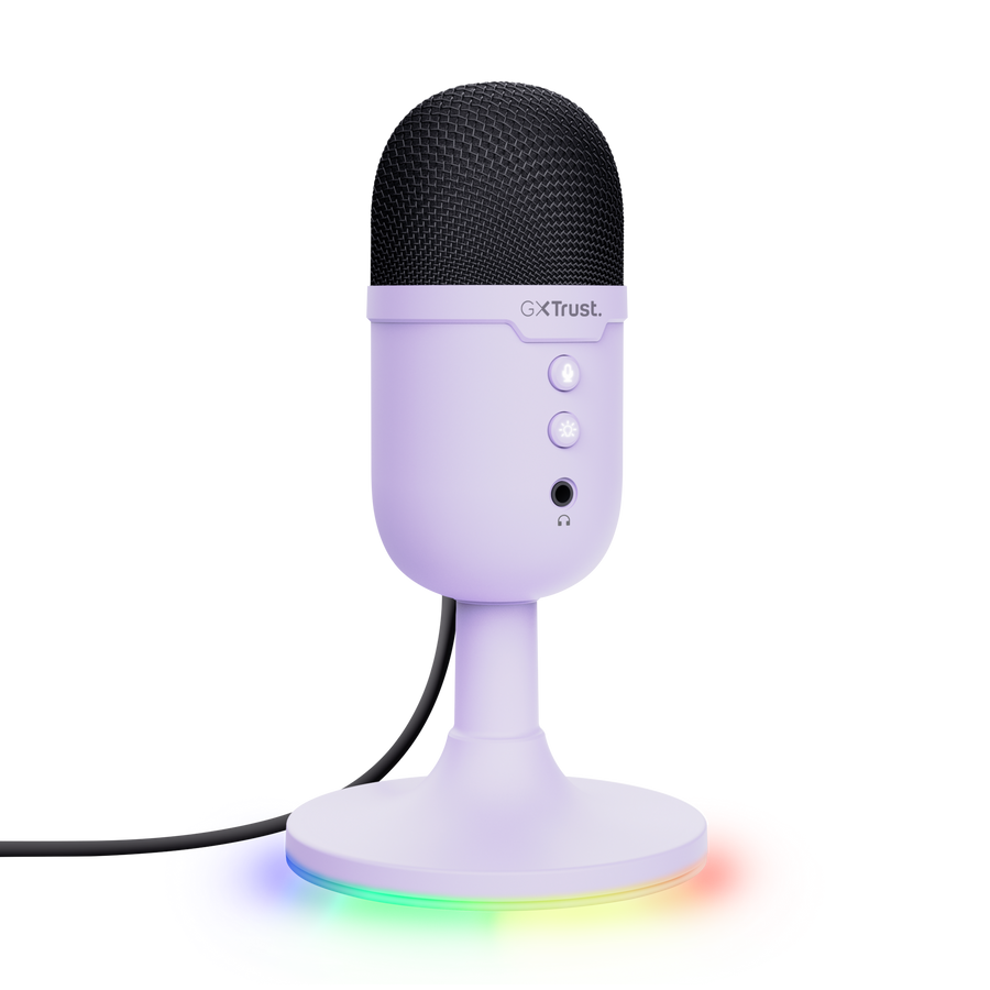 Micrófono Trust Gxt 234 Yunix Streaming Usb Purupura 