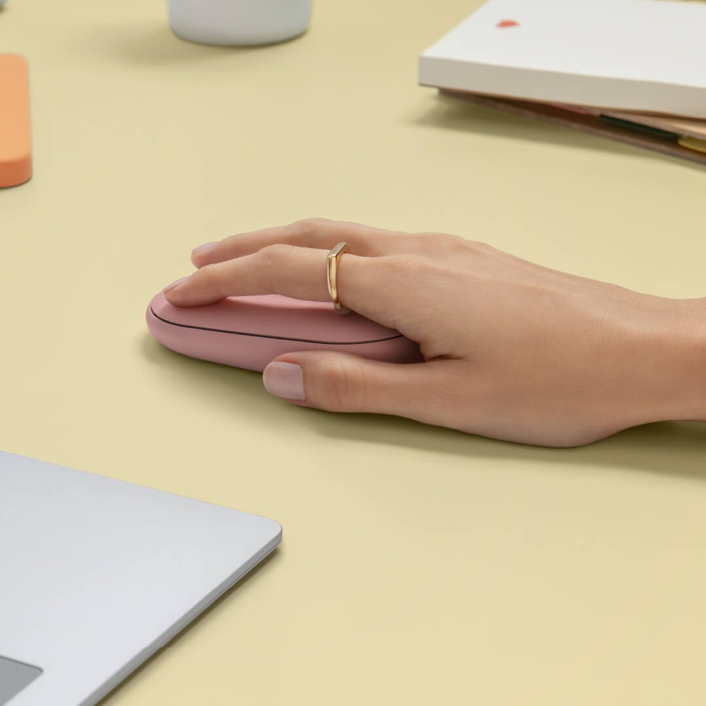 Mouse Logitech Pebble M350 2 Rosa Inalambrico-Bluetooth