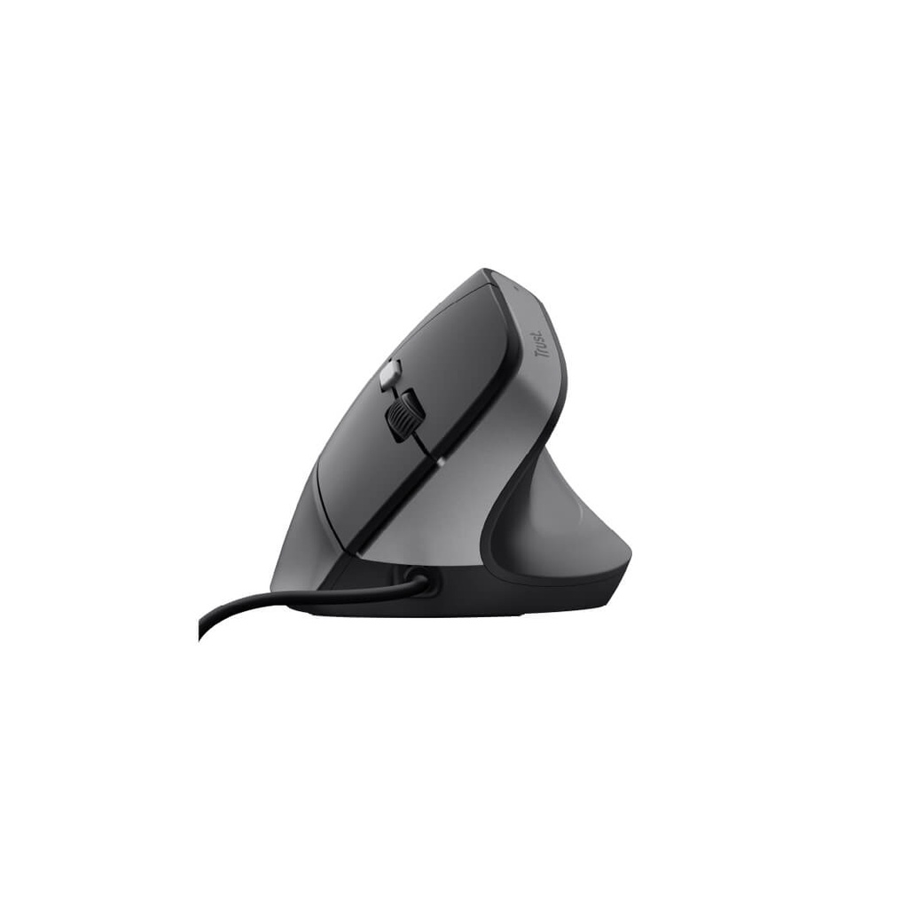 Mouse Trust Bayo II Alámbrico Diseño Vertical Negro
