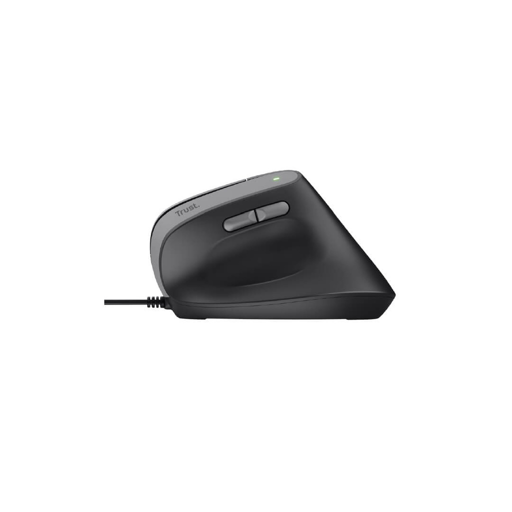 Mouse Trust Bayo II Alámbrico Diseño Vertical Negro
