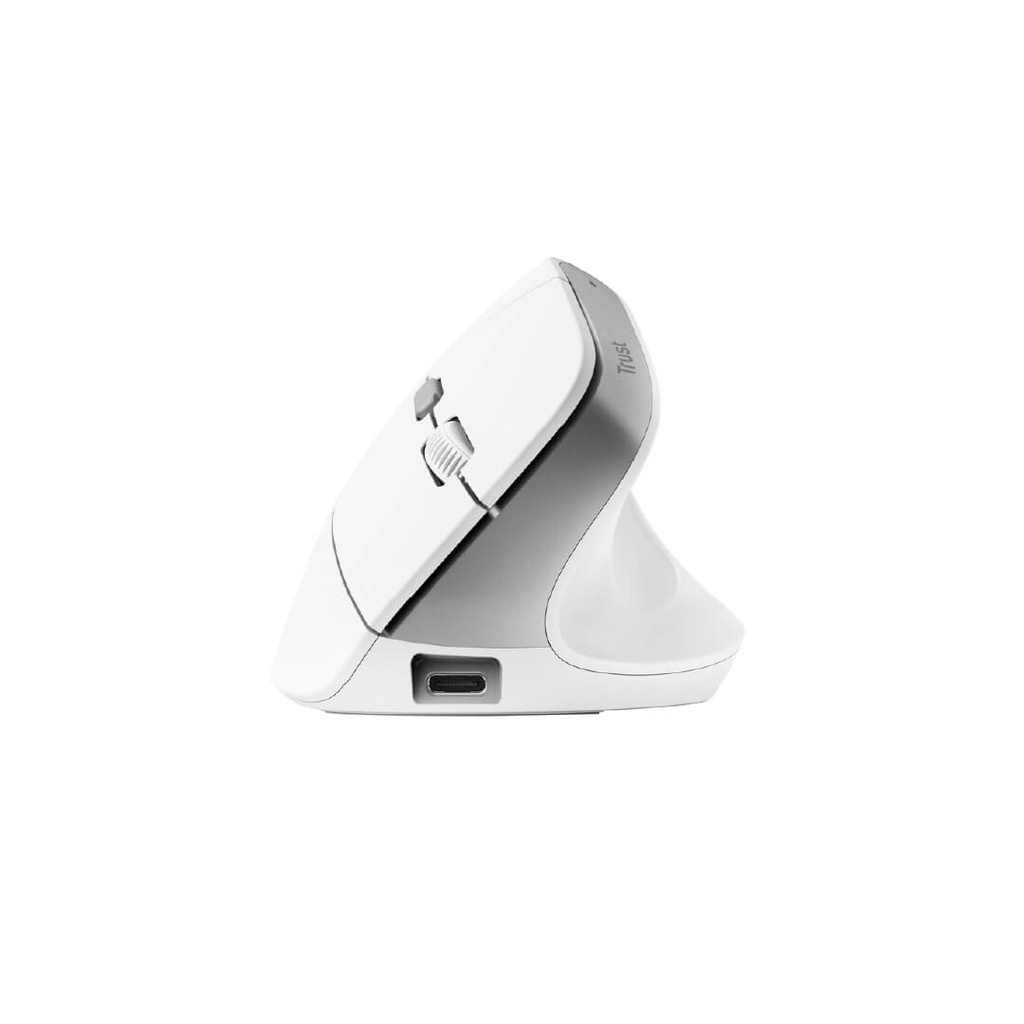 Mouse Trust Bayo II Inalámbrico Diseño Vertical Blanco