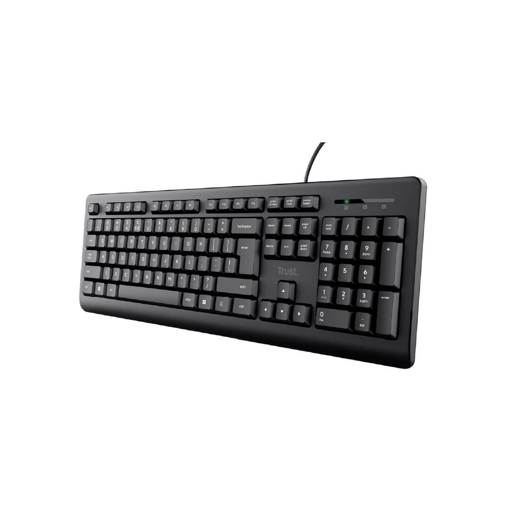 Teclado Alambrico Trust Primo con Teclas Silenciosas y Resistente a los Derrames