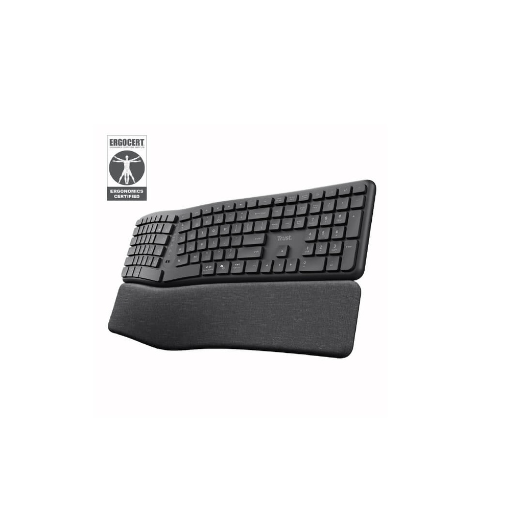 Teclado Trust Keyra Inalambrico-Bluetooth (multidispositvo) Negro  