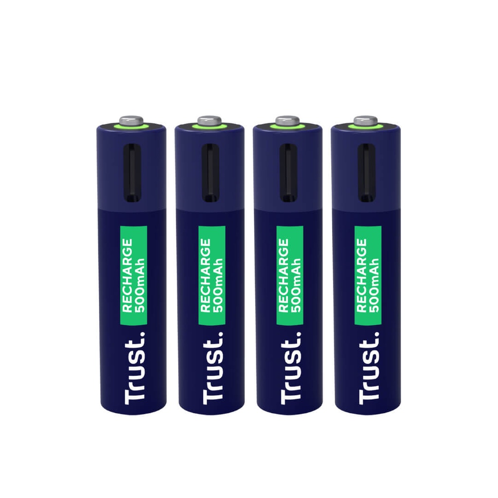  Baterías Recargables tipo C Trust 4 pilas - AAA