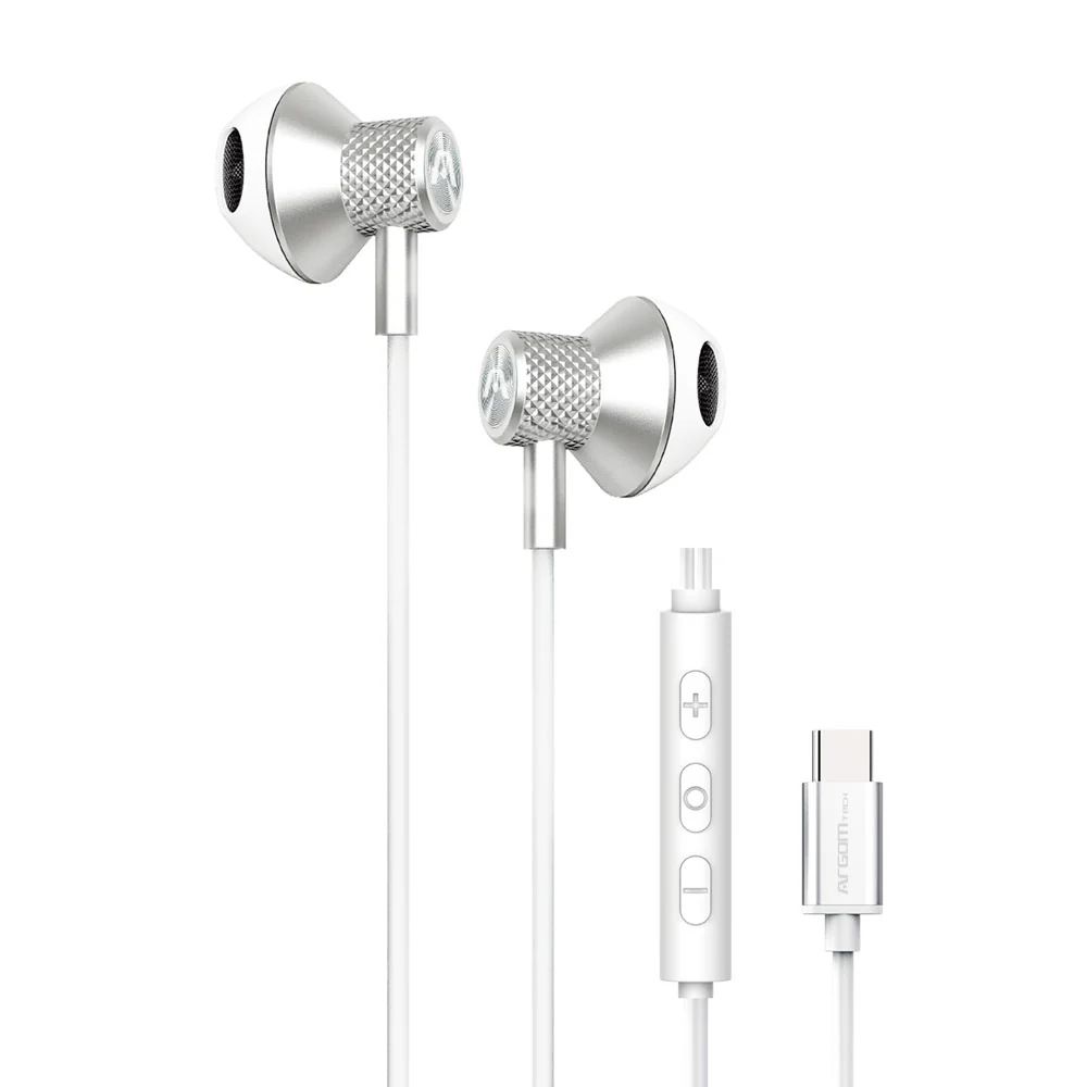 [21588] Auriculares magnéticos blancos USB-C Argom Ultimate Sound Aura A00700