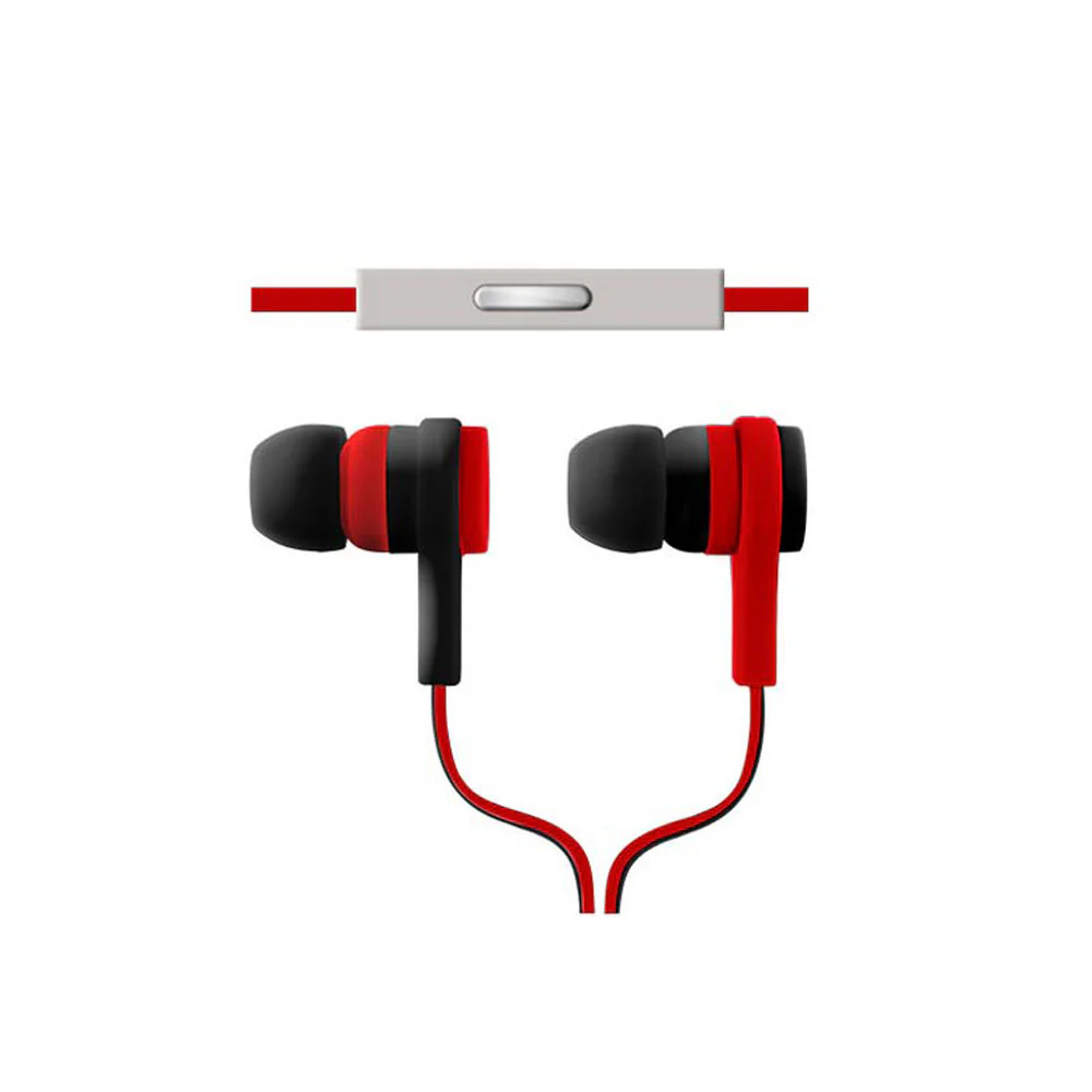 [21586] Auriculares rojos 3,5mm con cable plano Argom Ultimate Sound Effects A00039