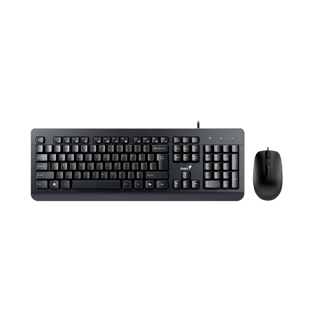 [19554] Combo Genius Teclado + Mouse KM-160 Negro Alambrico