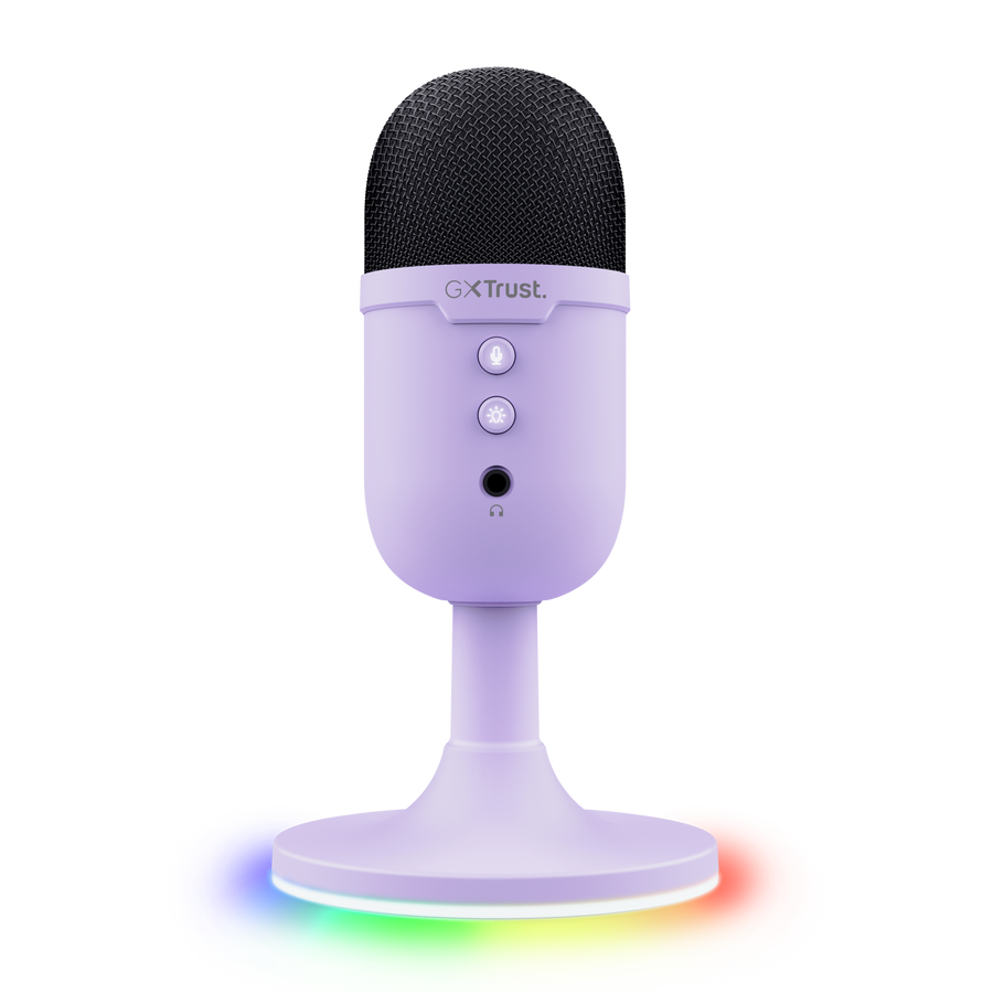 Micrófono Trust Gxt 234 Yunix Streaming Usb Purupura 