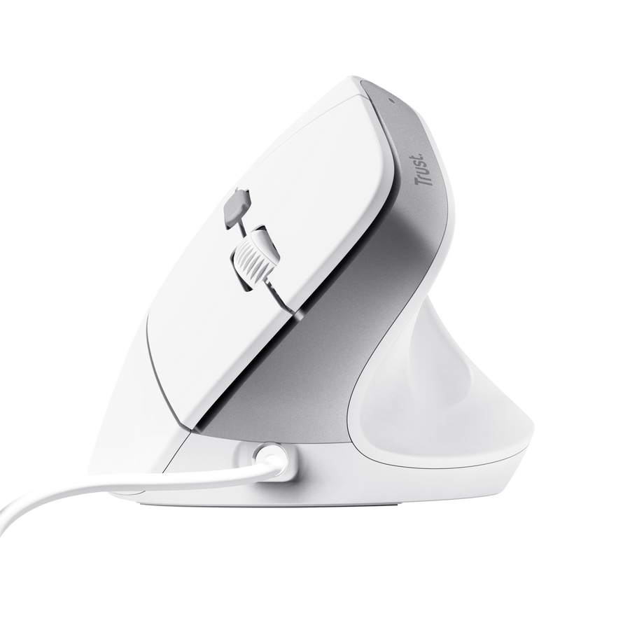 [21049] Mouse Trust Bayo II Alámbrico Diseño Vertical Blanco