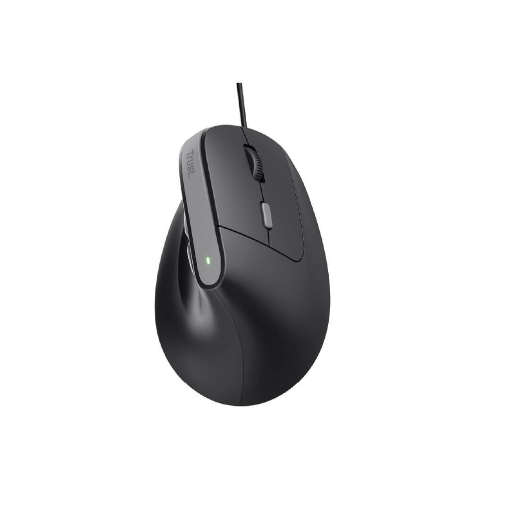 [21050] Mouse Trust Bayo II Alámbrico Diseño Vertical Negro