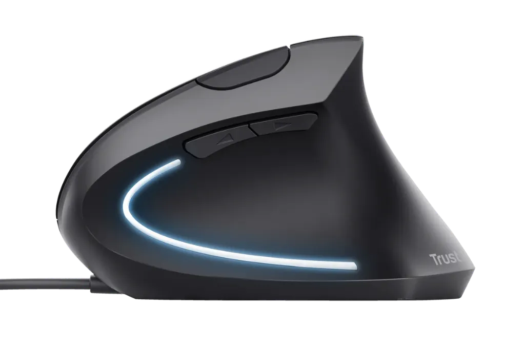 [20517] Mouse Trust Verto Alámbrico Diseño Vertical blanco