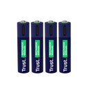  Baterías Recargables tipo C Trust 4 pilas - AAA