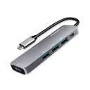 Adaptador multipuertos 5 en 1 con PD de 60W Argom One Axess A00594