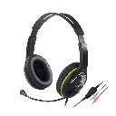 Audifonos Diadema Genius HS-400A Negro con Verde 2 Plugs 3.5mm 